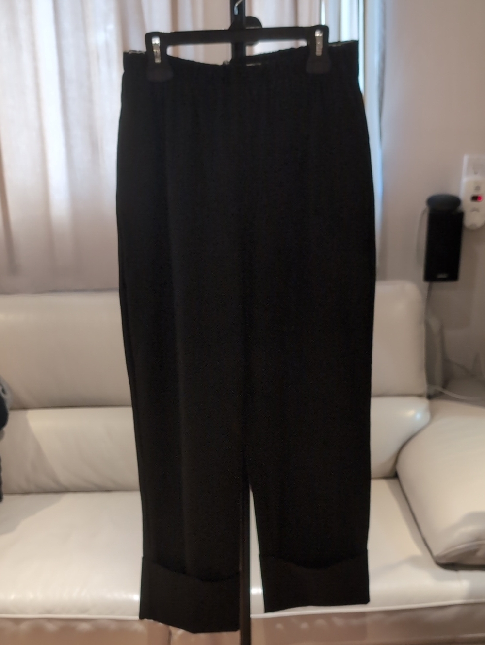 Zara Black Straight-Leg Pull-On Pants